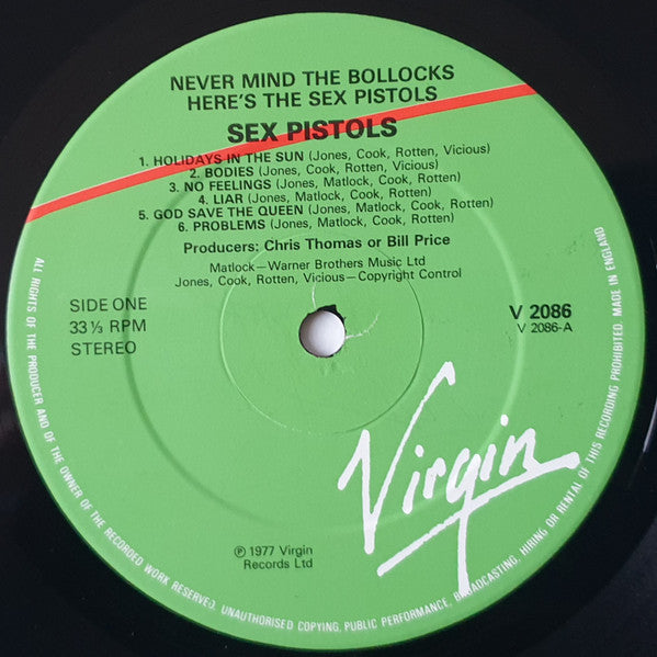 SEX PISTOLS - NEVER MIND THE BOLLOCKS HERE´S THE SEX PISTOLS (VINILO SIMPLE) (2DA MANO | UK 1978)