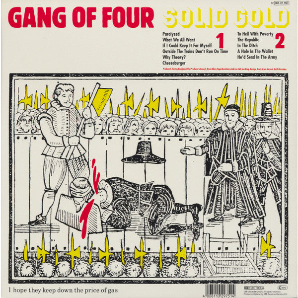 GANG OF FOUR - SOLID GOLD (VINILO SIMPLE) (GERMANY 1981) (MISPRINT)