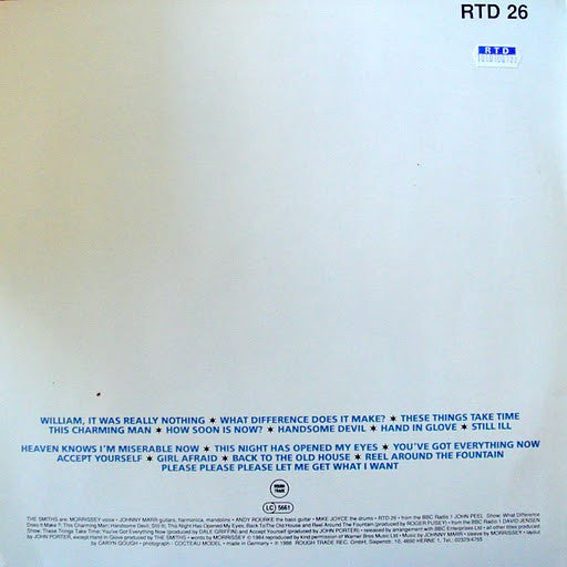THE SMITHS - HATFUL OF HOLLOW (VINILO SIMPLE) (GERMANY 1988)