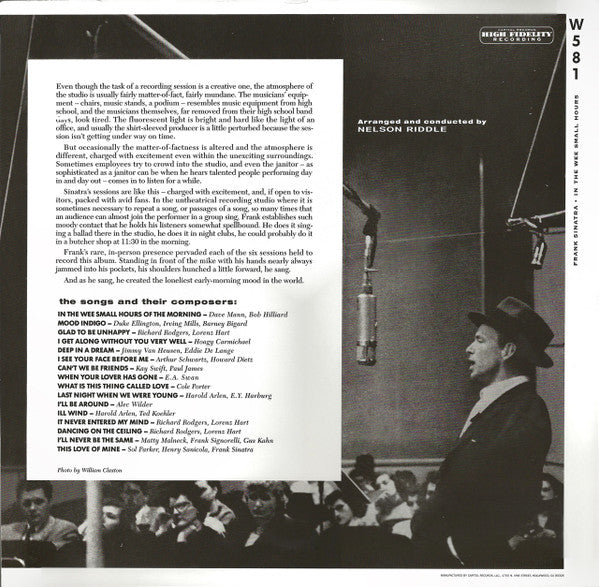 FRANK SINATRA - IN THE WEE SMALL HOURS (VINILO SIMPLE) (2DA MANO | US 2009)