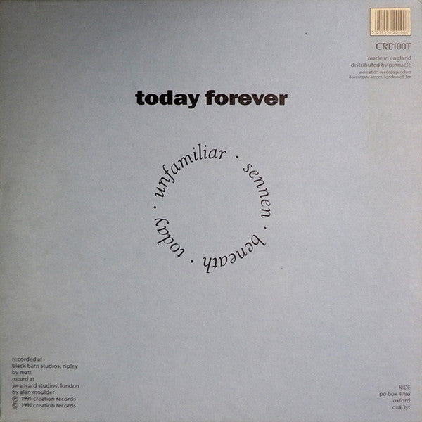 RIDE - TODAY FOREVER (VINILO SIMPLE) (UK 1991. CREATION RECORDS)