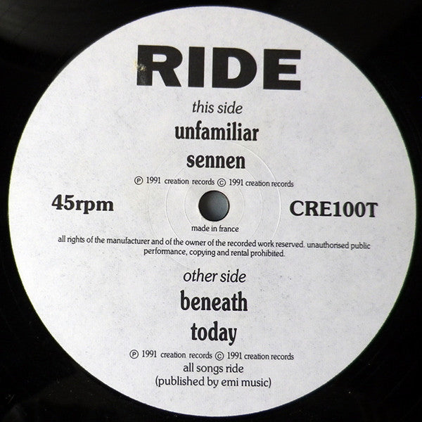 RIDE - TODAY FOREVER (VINILO SIMPLE) (UK 1991. CREATION RECORDS)